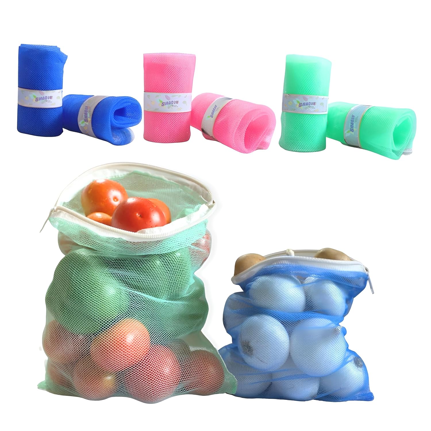 SHAGUN Multipurpose Fridge Nylon Scrubber with Storage Bag β Durable & Effective Cleaning Pads